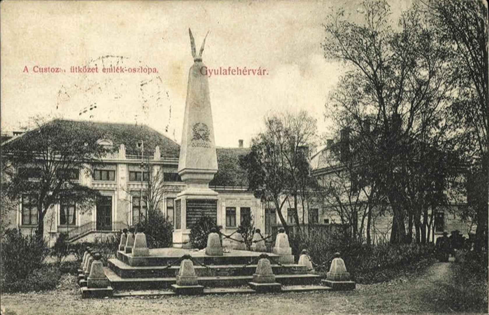 Monumentul Custozza la începutul secolului XX.